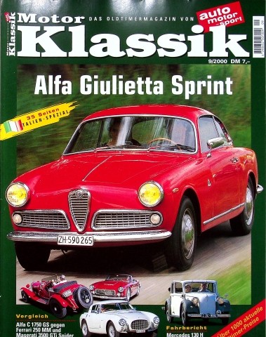 Deckblatt Motor Klassik (09/2000)